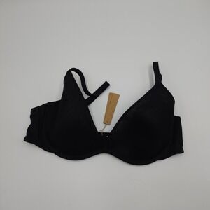SKIMS NO SHOW MOLDED UNLINED DEMI BRA in ONYX Size 42B